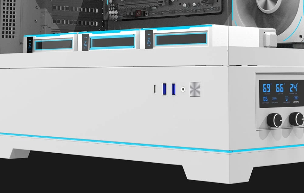 Darkflash DY450 PRO kompiuterio dėklas su ventiliatoriumi (baltas) aprašymas - Prekės nuotrauka Darkflash DY450 PRO kompiuterio dėklas su ventiliatoriumi (baltas) aprašymas - Prekės nuotrauka