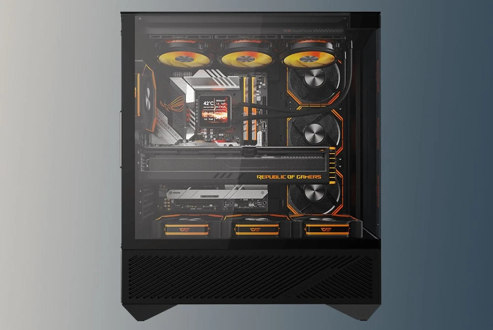 Darkflash DY460 computer case (Juodas) + 4 ARGB fans aprašymas - Prekės nuotrauka Darkflash DY460 computer case (Juodas) + 4 ARGB fans aprašymas - Prekės nuotrauka