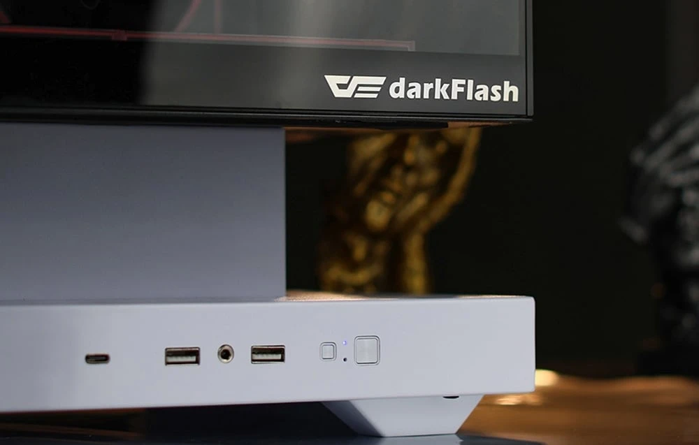 „Darkflash F1“ kompiuterio korpusas (Baltas) + 6 ARGB ventiliatoriai aprašymas - Prekės nuotrauka