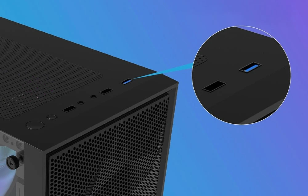 „Darkflash M305 Mesh“ kompiuterio korpusas be ventiliatorių (Juodas) aprašymas - Prekės nuotrauka
