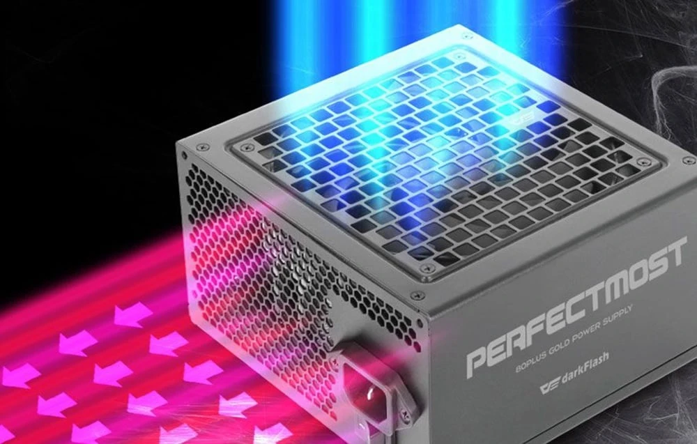 „Darkflash PMT 80 Plus Gold“ 850 W kompiuterio maitinimo šaltinis aprašymas - Prekės nuotrauka