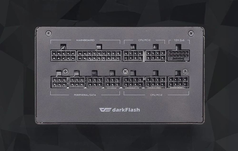 DarkFlash PMT1250 computer power supply (juodas) aprašymas - Prekės nuotrauka