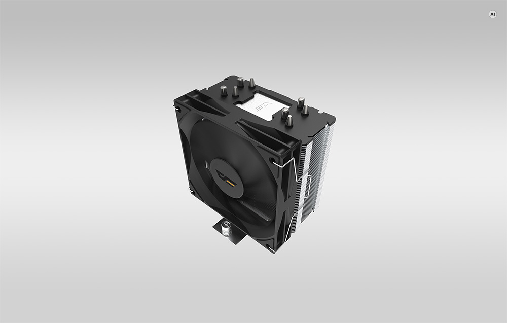 Procesoriaus Aušintuvas - DarkFlash S31 ARGB Juodas 120 × 120 × 25 mm 800–1 800 Aps./min. Hidroguolių Ventiliatorius Intel LGA 1851/1700/12XX/115X AMD AM5/AM4 Lizdams Juodas aprašymas - Prekės nuotrauka