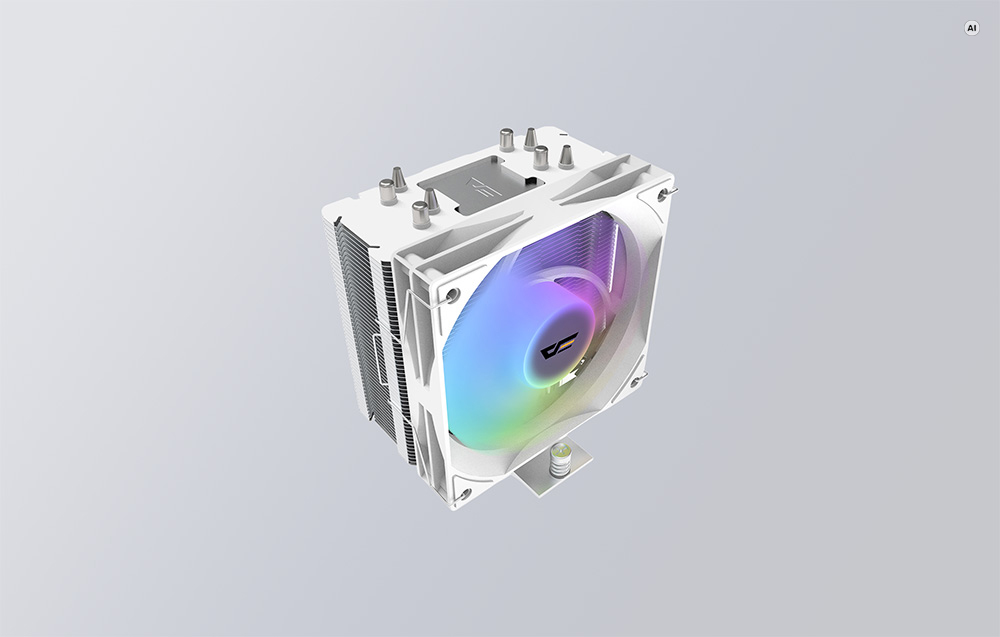 Procesoriaus Aušintuvas - DarkFlash S31 ARGB 120 mm 800–1800 RPM 75,09 CFM Baltas aprašymas - Prekės nuotrauka