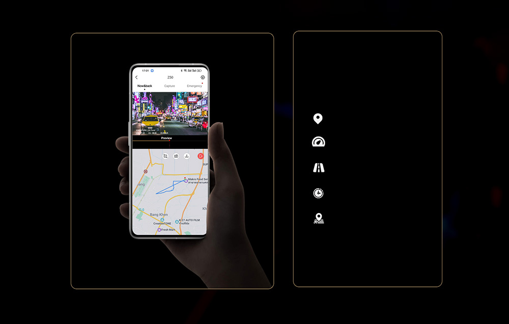 Automobilinis vaizdo registratorius DDPAI Z50 GPS DUAL 4K @ 25fps + 1080p @ 25fps WiFi aprašymas - Prekės nuotrauka Automobilinis vaizdo registratorius DDPAI Z50 GPS DUAL 4K @ 25fps + 1080p @ 25fps WiFi aprašymas - Prekės nuotrauka