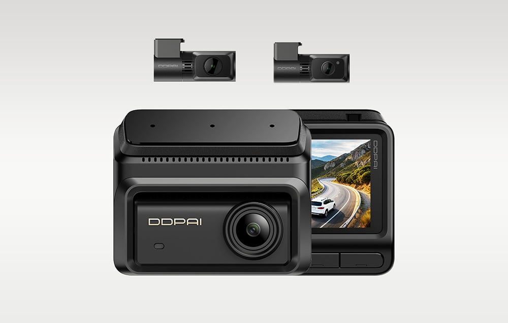 Vaizdo registratorius - DDPAI Z90T 3 kanalų 4K GPS trigubas HDR Wi‑Fi 6 3 colių 512 GB aprašymas - Prekės nuotrauka
