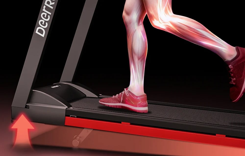 DeerRun A1 Pro Foldable Electric Treadmill (Juodas and Raudona) aprašymas - Prekės nuotrauka
