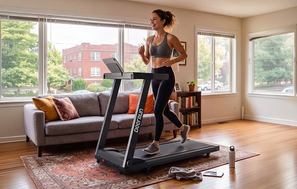 DeerRun A1 Urban Foldable Electric Treadmill (Juodas) aprašymas - Prekės nuotrauka
