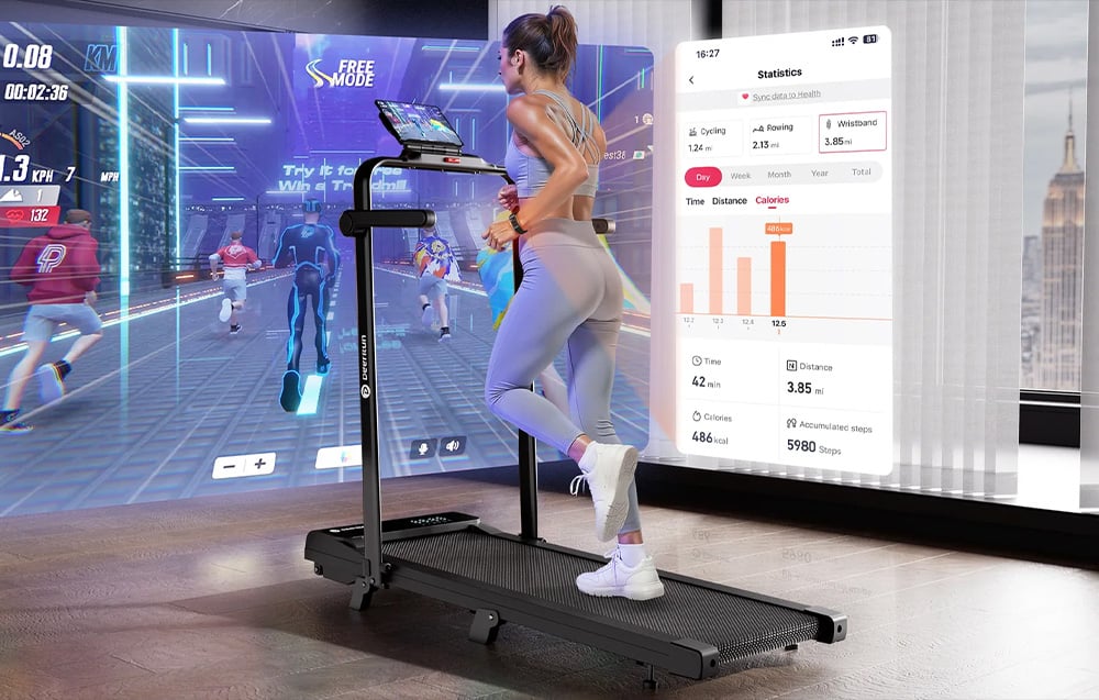 DeerRun A6 Plus folding electric treadmill aprašymas - Prekės nuotrauka