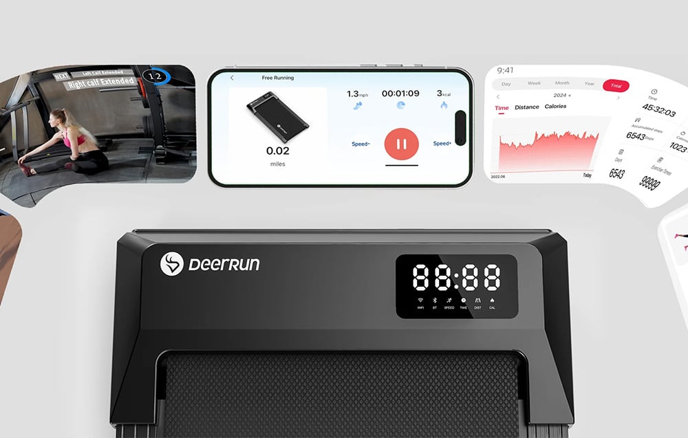Bieżnia elektrinė DeerRun Q1 Plus (rožinė) aprašymas - Prekės nuotrauka