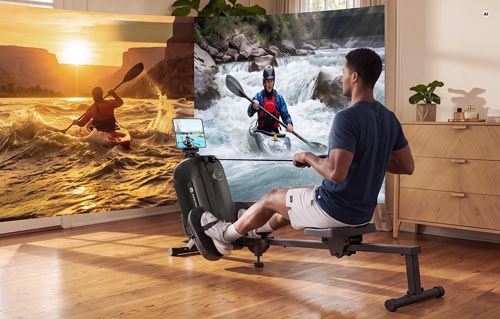DeerRun R3 Rowing Machine (Juodas) aprašymas - Prekės nuotrauka