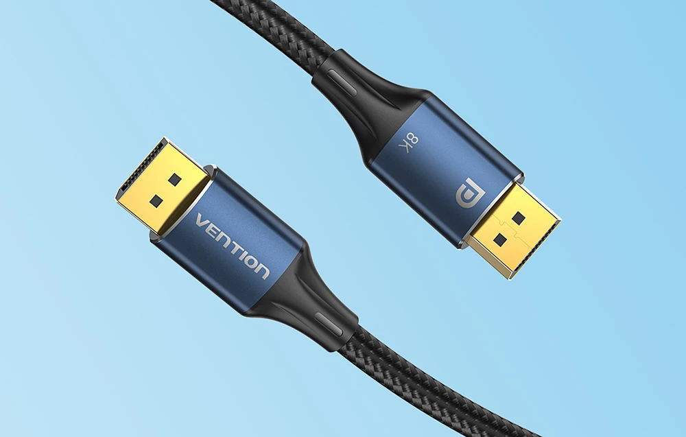 Vention HD DisplayPort 8K kabelis 5 m ventiliacijos HCELJ (mėlynas) aprašymas - Prekės nuotrauka Vention HD DisplayPort 8K kabelis 5 m ventiliacijos HCELJ (mėlynas) aprašymas - Prekės nuotrauka