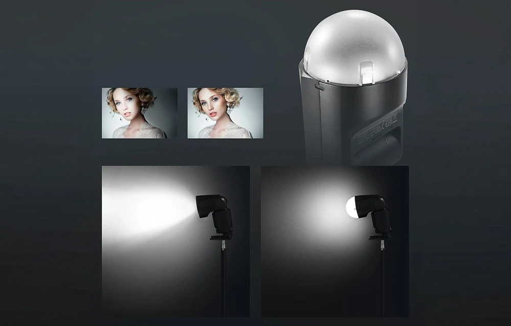 Dome Diffuser for the Neewer Z1 M12-N Flash aprašymas - Prekės nuotrauka