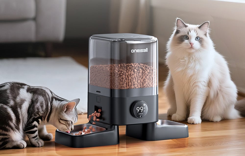 Double Intelligent Feed Dispenser 5L Oneisall PF10 aprašymas - Prekės nuotrauka