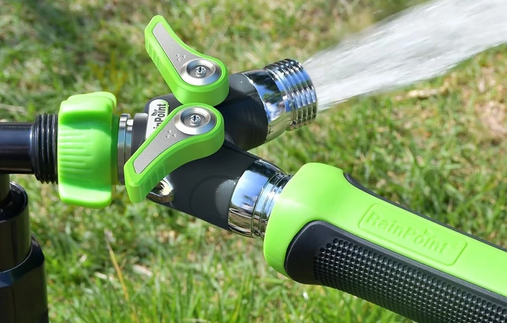 Dual Garden Hose Splitter RainPoint aprašymas - Prekės nuotrauka Dual Garden Hose Splitter RainPoint aprašymas - Prekės nuotrauka