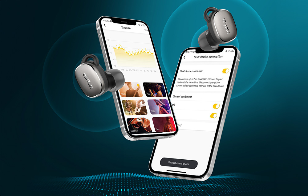 Ausinės TWS EarFunFree Pro 3 ANC Juodos