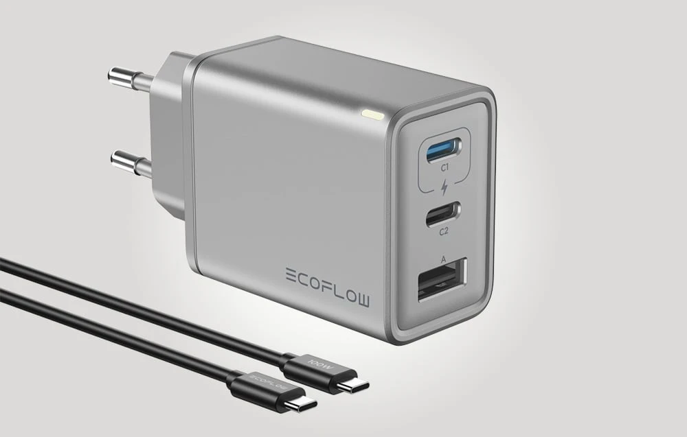 „EcoFlow RAPID 65W GaN“ įkroviklis aprašymas - Prekės nuotrauka „EcoFlow RAPID 65W GaN“ įkroviklis aprašymas - Prekės nuotrauka