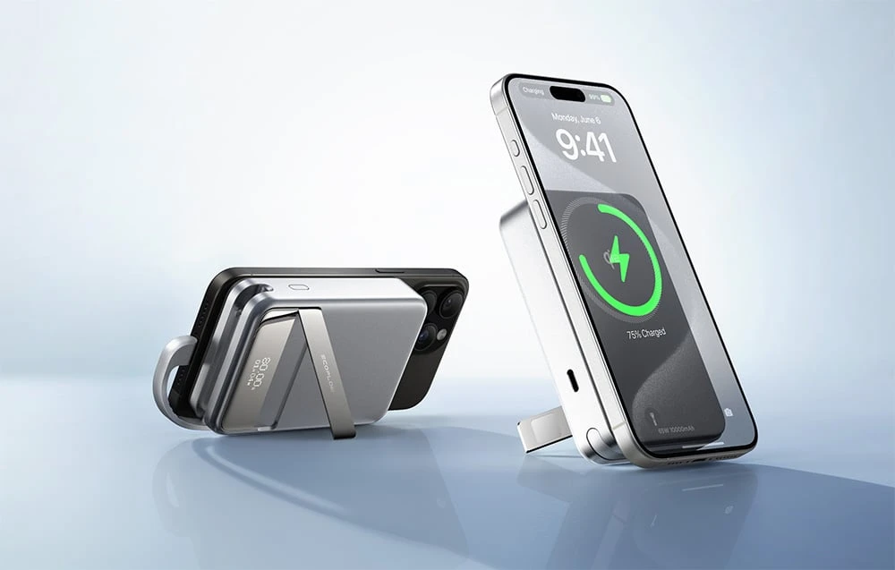 „EcoFlow RAPID“ magnetinė išorinė baterija, 10000 mAh, (sidabrinis). aprašymas - Prekės nuotrauka