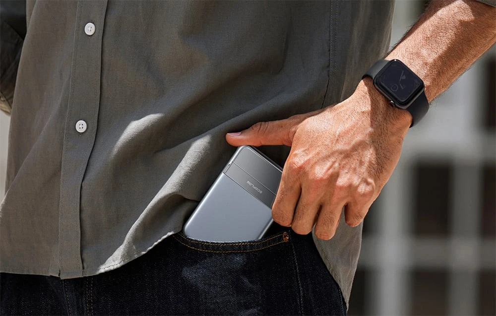 „EcoFlow RAPID“ magnetinė išorinė baterija, 5000 mAh, (sidabrinis). aprašymas - Prekės nuotrauka „EcoFlow RAPID“ magnetinė išorinė baterija, 5000 mAh, (sidabrinis). aprašymas - Prekės nuotrauka