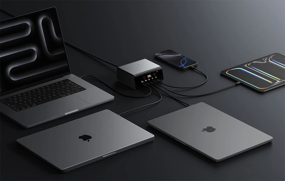 „EcoFlow RAPID Pro“ 320 W įkrovimo stotelė, 4 USB-C, 1 USB-A, GaN aprašymas - Prekės nuotrauka „EcoFlow RAPID Pro“ 320 W įkrovimo stotelė, 4 USB-C, 1 USB-A, GaN aprašymas - Prekės nuotrauka