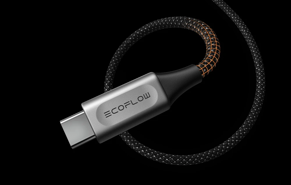 ECOFLOW RAPID Pro USB-C to USB-C Cable, 1.8 m, 240 W aprašymas - Prekės nuotrauka