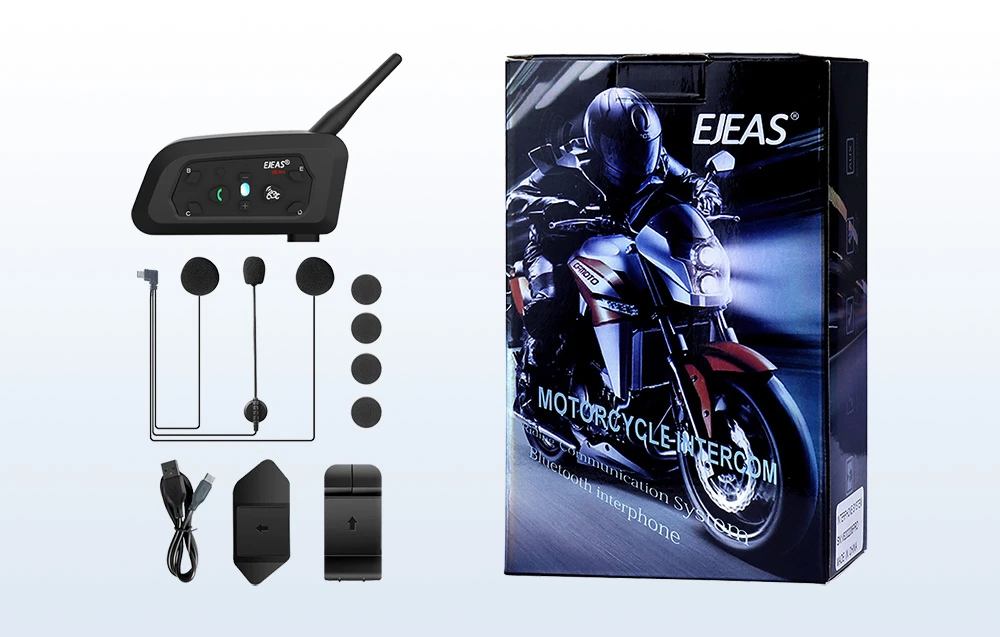 EJEAS V6PRO+ motociklo laisvų rankų įranga aprašymas - Prekės nuotrauka