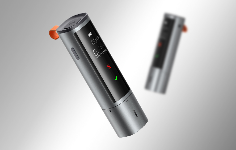 Baseus SafeJourney Pro elektroninis alkotesteris bekontaktis (pilkas) aprašymas - Prekės nuotrauka Baseus SafeJourney Pro elektroninis alkotesteris bekontaktis (pilkas) aprašymas - Prekės nuotrauka