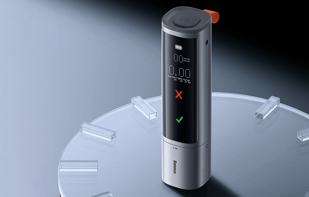 Baseus SafeJourney Pro elektroninis alkotesteris bekontaktis (pilkas) aprašymas - Prekės nuotrauka Baseus SafeJourney Pro elektroninis alkotesteris bekontaktis (pilkas) aprašymas - Prekės nuotrauka