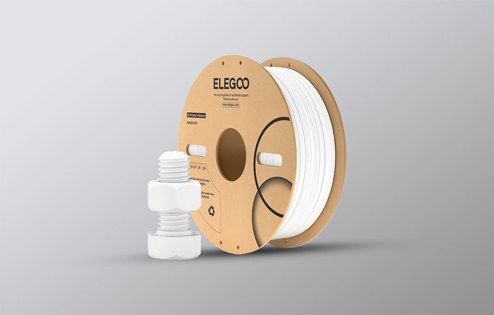 ELEGOO ABS filamentas (baltas) aprašymas - Prekės nuotrauka