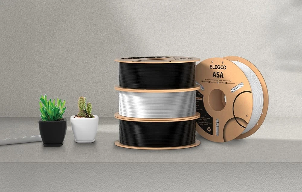 ELEGOO ASA Filament juoda aprašymas - Prekės nuotrauka