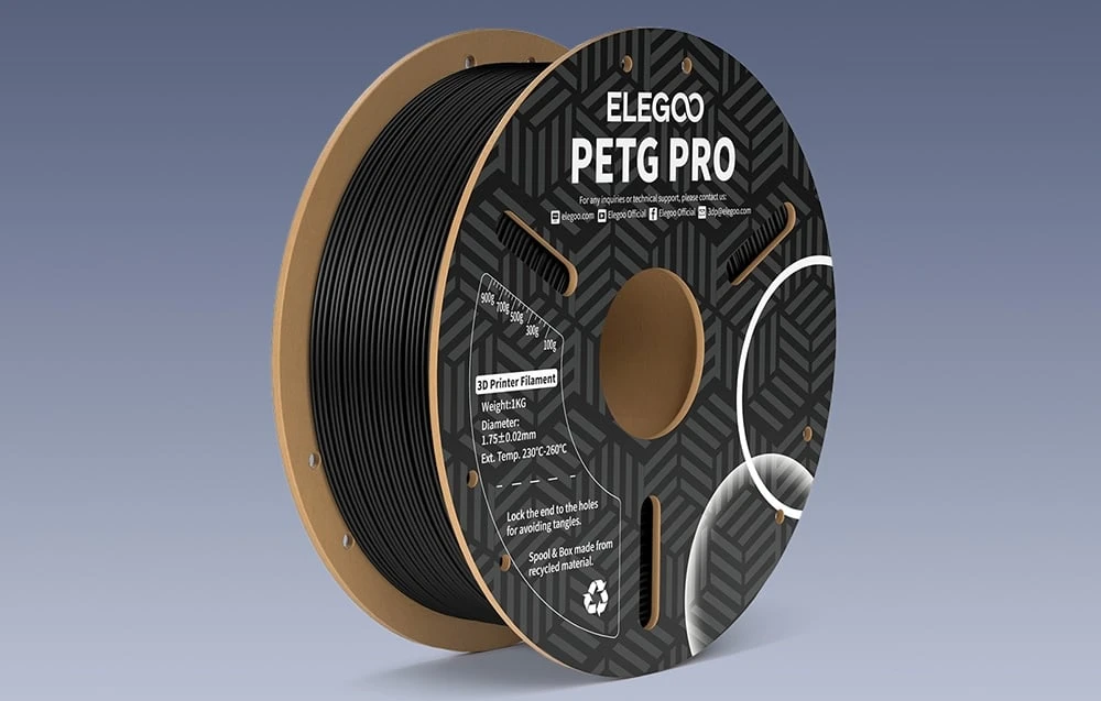 ELEGOO PETG Pro filamentas (juodas) aprašymas - Prekės nuotrauka