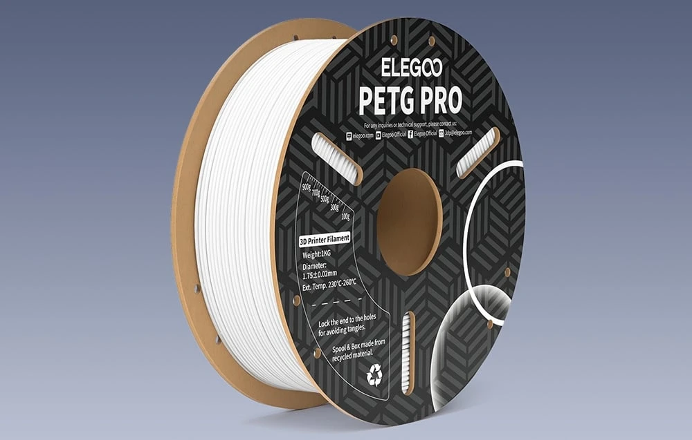 ELEGOO PETG Pro filamentas (baltas) aprašymas - Prekės nuotrauka