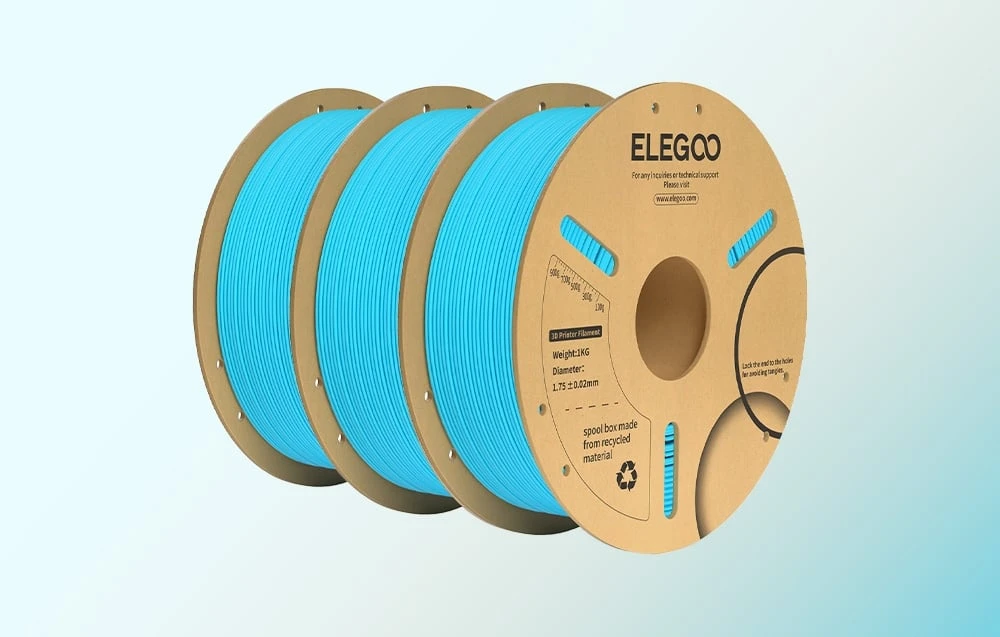 ELEGOO PLA+ Filament Mėlyna aprašymas - Prekės nuotrauka ELEGOO PLA+ Filament Mėlyna aprašymas - Prekės nuotrauka