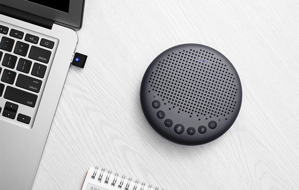 Garso Konferencijų Garsiakalbis - EMEET Luna Bevielis Konferencijų Garsiakalbis 360 Laipsnių Balso Surinkimas, USB, Bluetooth, Juodas aprašymas - Prekės nuotrauka