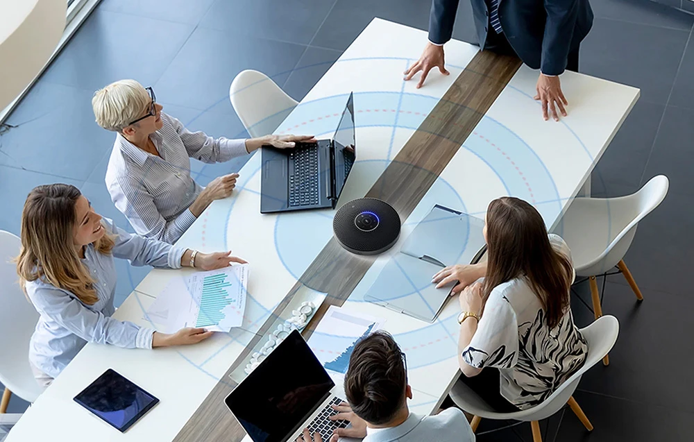 Konferencijų garsiakalbis - Emeet OfficeCore M2 Max (4 mikrofonai, 48 kHz, USB-C, Bluetooth) aprašymas - Prekės nuotrauka