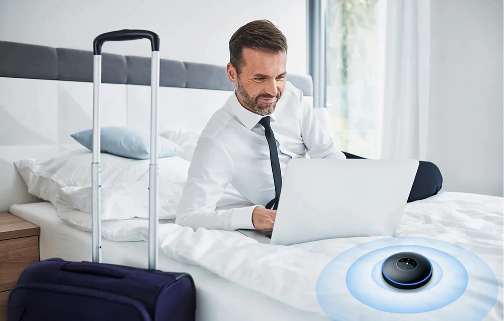 EMEET OfficeCore M2 Wireless Conference Speaker (Juodas) aprašymas - Prekės nuotrauka