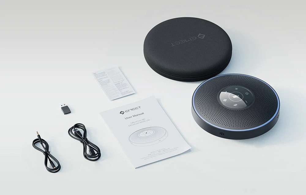 EMEET OfficeCore M2 Wireless Conference Speaker (Juodas) aprašymas - Prekės nuotrauka