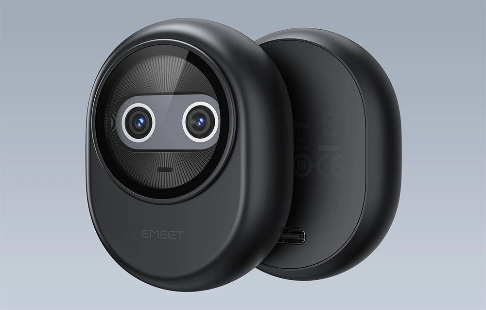 Web kamera - EMEET Piko 4K Dual-Lens AI Autofocus, 3 Mikrofonai, Plug-and-Play, Juoda aprašymas - Prekės nuotrauka