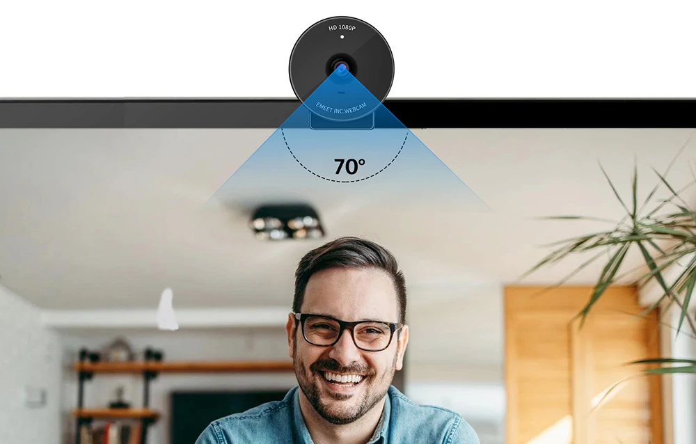 Internetinė kamera - EMEET SmartCam C950 1080p Full HD, Triukšmą Slopinantis Mikrafonas, Juoda aprašymas - Prekės nuotrauka