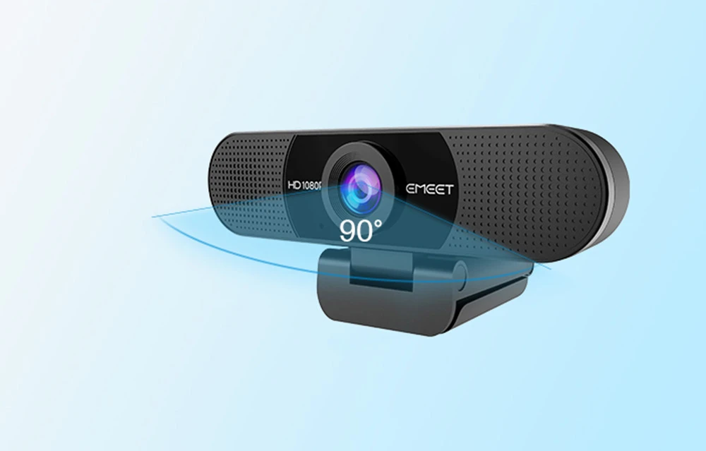Webkamera - EMEET SmartCam C960 1080p 90° matymo laukas, integruoti mikrofonai, privatumo dangtelis aprašymas - Prekės nuotrauka