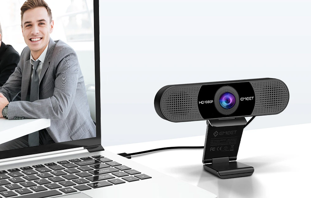 Webkamera - EMEET SmartCam C960 1080p 90° matymo laukas, integruoti mikrofonai, privatumo dangtelis aprašymas - Prekės nuotrauka