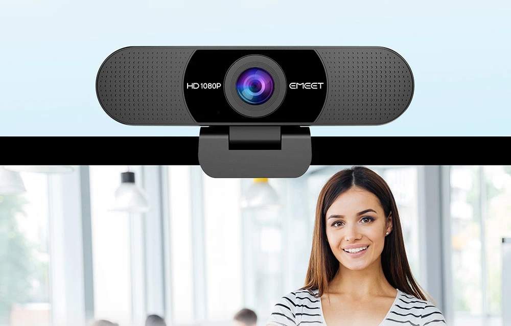 Webkamera - EMEET SmartCam C960 1080p 90° matymo laukas, integruoti mikrofonai, privatumo dangtelis aprašymas - Prekės nuotrauka