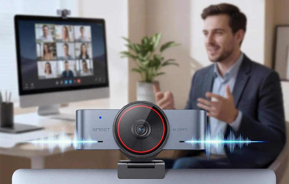 Emeet SmartCam C960 Ultra Webcam aprašymas - Prekės nuotrauka Emeet SmartCam C960 Ultra Webcam aprašymas - Prekės nuotrauka