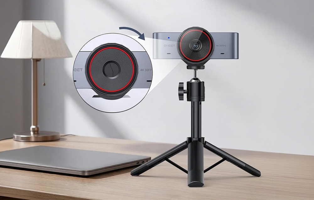 Emeet SmartCam C960 Ultra Webcam aprašymas - Prekės nuotrauka Emeet SmartCam C960 Ultra Webcam aprašymas - Prekės nuotrauka
