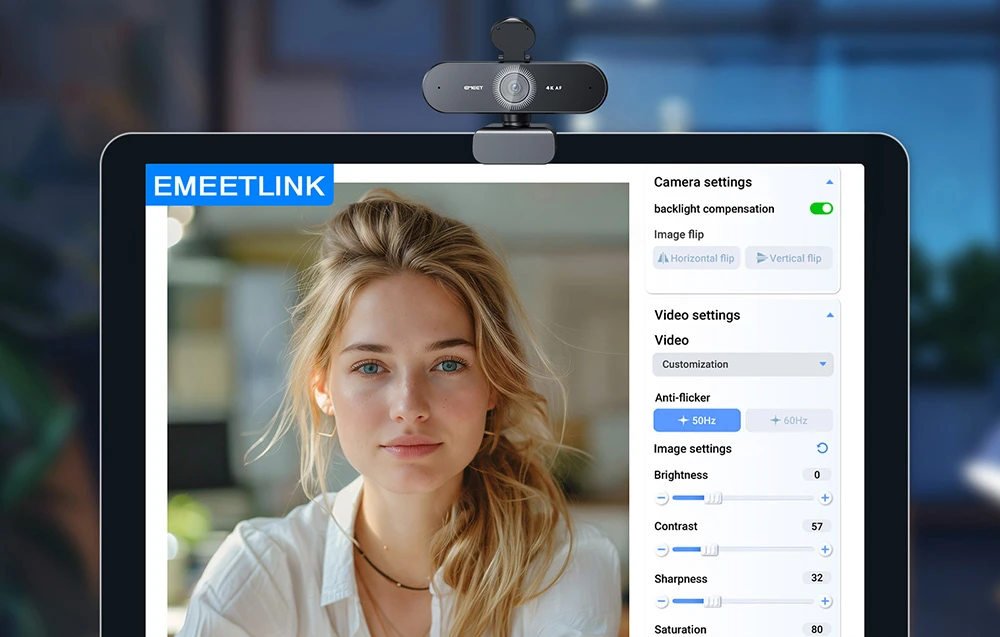EMEET SmartCam Nova 4K Webcam aprašymas - Prekės nuotrauka