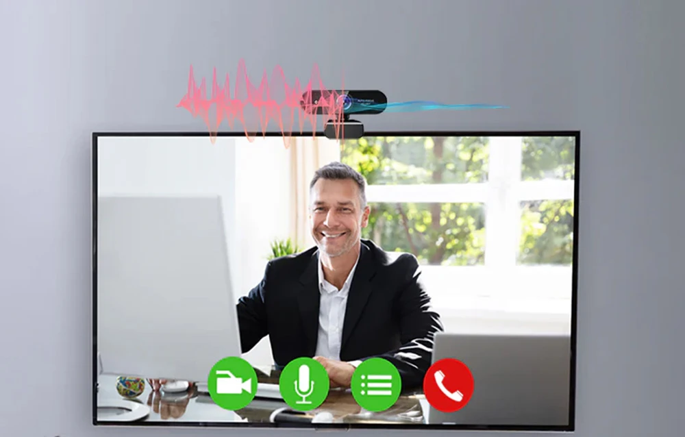 Web kamera - Emeet SmartCam Nova 1080p, intelektualus automatinis fokusavimas, dual mikrofonai aprašymas - Prekės nuotrauka