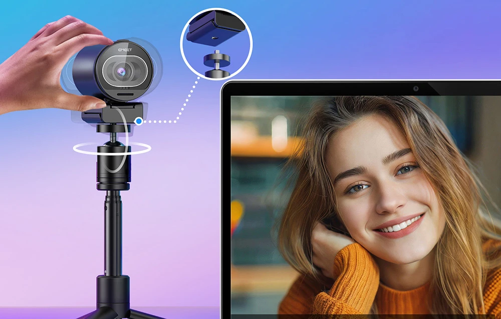 Web kamera - Emeet SmartCam S600 4K UHD, greitas automatinis fokusavimas, triukšmą slopinantys mikrofonai aprašymas - Prekės nuotrauka Web kamera - Emeet SmartCam S600 4K UHD, greitas automatinis fokusavimas, triukšmą slopinantys mikrofonai aprašymas - Prekės nuotrauka