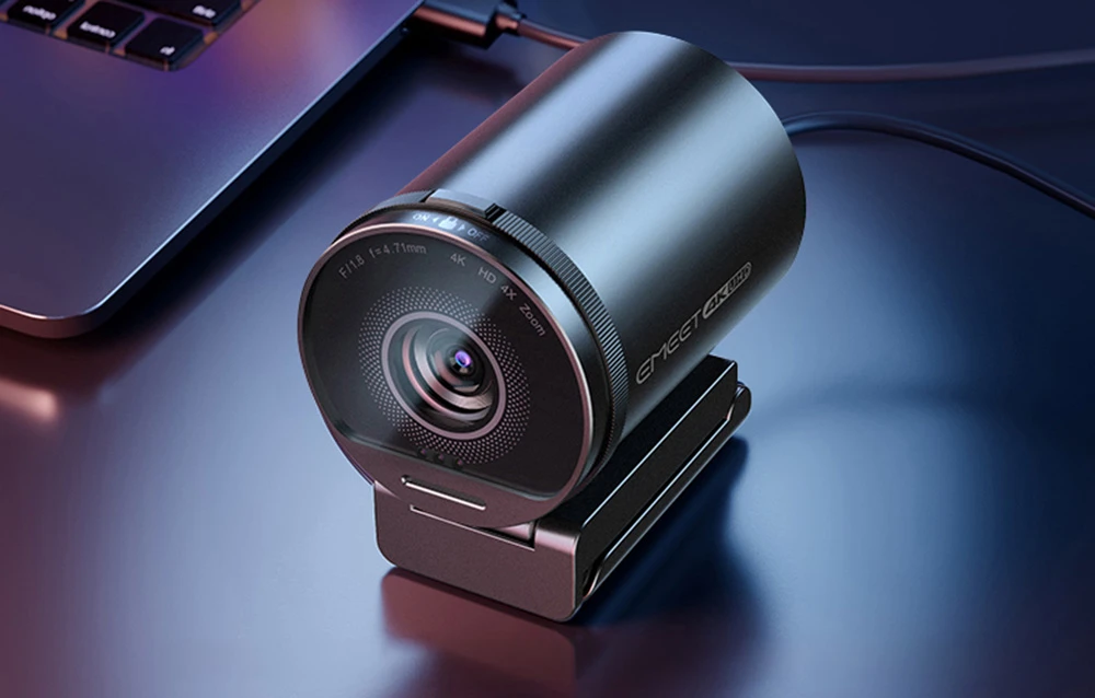 Kameros - EMEET SmartCam S800 4K UHD, AI automatinis fokusavimas, dvigubi mikrofonai, 40°-73° FOV aprašymas - Prekės nuotrauka