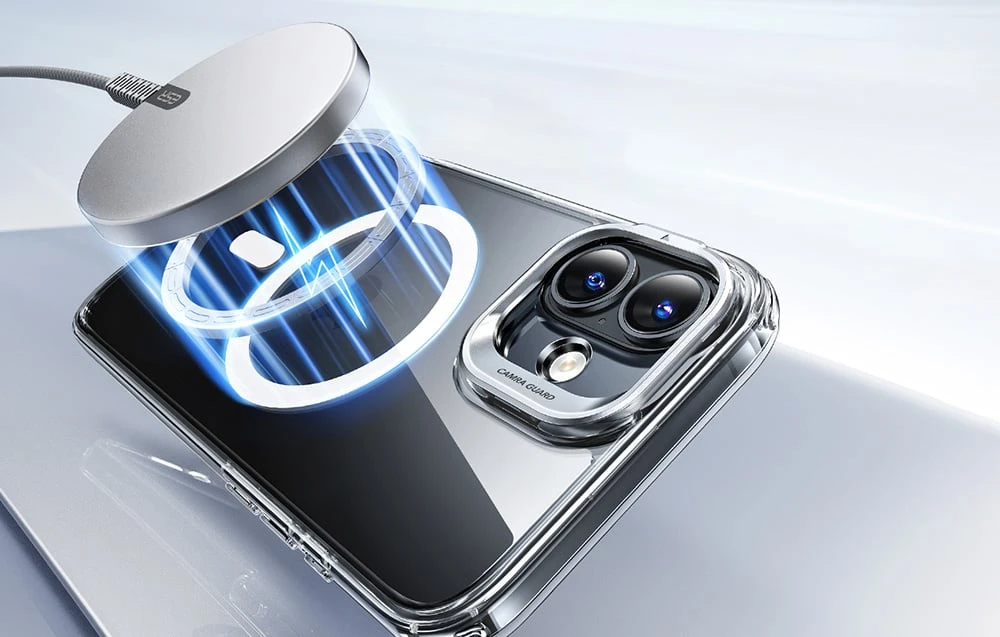 ESR Classic Hybrid (HaloLock) dėklas su stovu iPhone 16 Plus (skaidrus) aprašymas - Prekės nuotrauka ESR Classic Hybrid (HaloLock) dėklas su stovu iPhone 16 Plus (skaidrus) aprašymas - Prekės nuotrauka