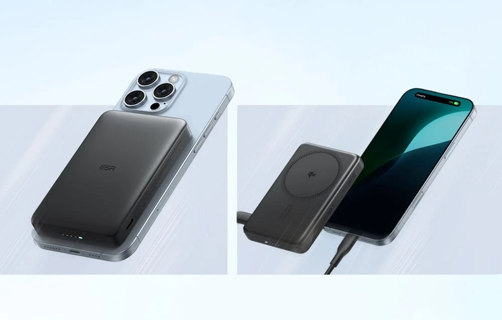 Powerbank magnetyczny ESR Qi2 MagSlim 10000 mAh (juoda) aprašymas - Prekės nuotrauka Powerbank magnetyczny ESR Qi2 MagSlim 10000 mAh (juoda) aprašymas - Prekės nuotrauka